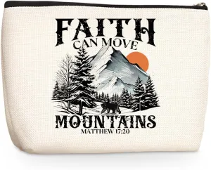 Christian Gifts for Women Makeup Bag Faith Based Gifts Cosmetic Bag Christmas Birthday Inspirational Bible Religious Gifts for Women Girls Friends Mom Book Accessories Travel Toiletry Bag