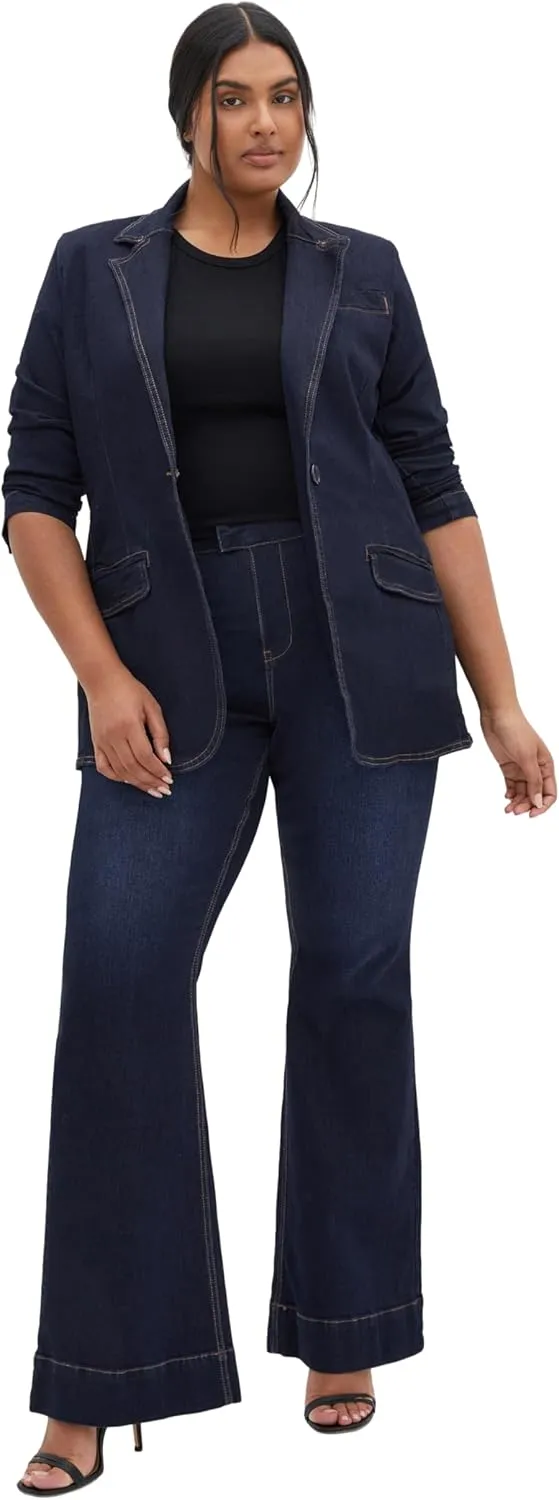 City Chic PLUS SIZE WEST END DARK DENIM JACKET