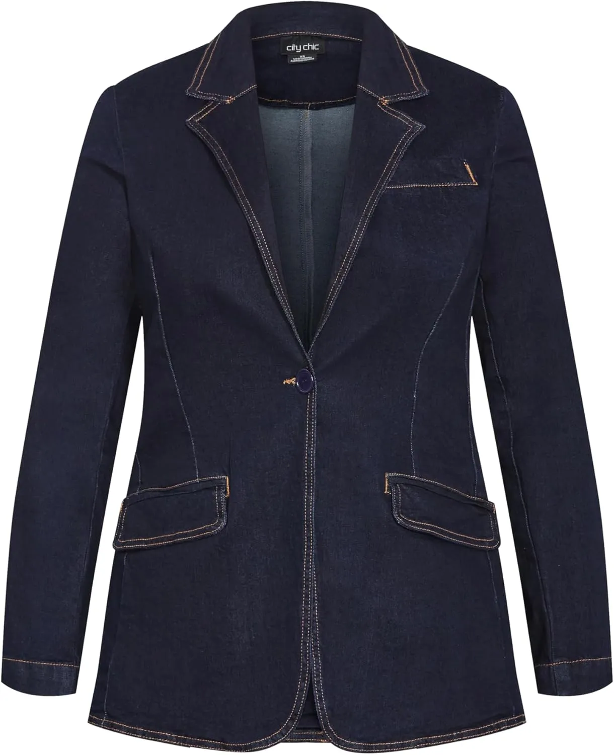 City Chic PLUS SIZE WEST END DARK DENIM JACKET