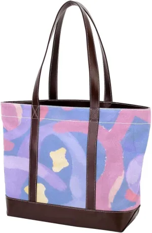 Colorful Graffiti-73 Tote Bags Durable Leather Canvas Purses and Handbags for Women Top Handle Shoulder Satchel Hobo Bags