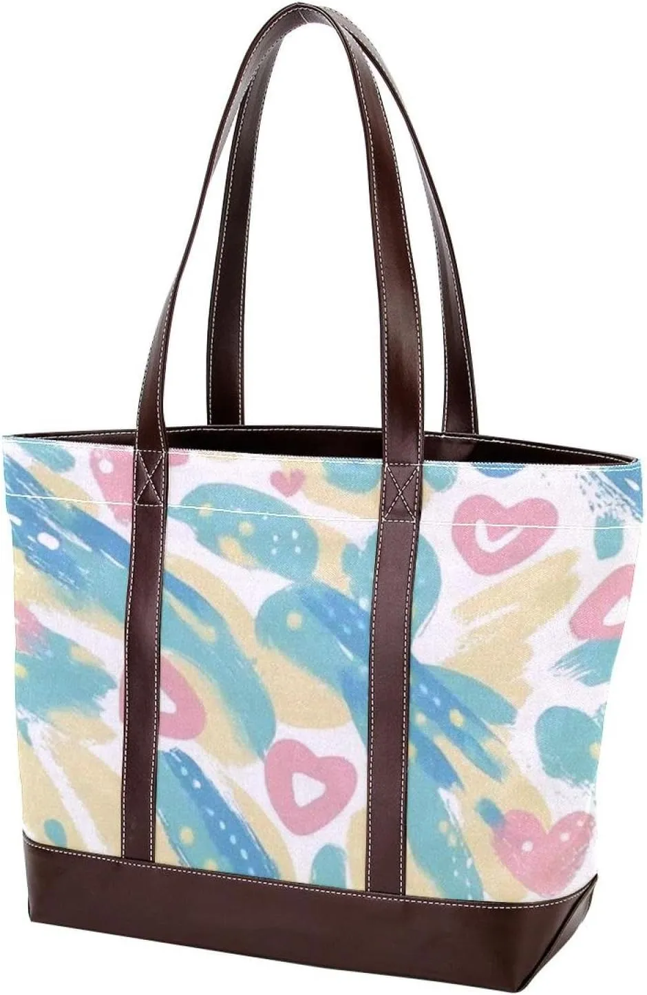Colorful Graffiti-94 Tote Bags Durable Leather Canvas Purses and Handbags for Women Top Handle Shoulder Satchel Hobo Bags