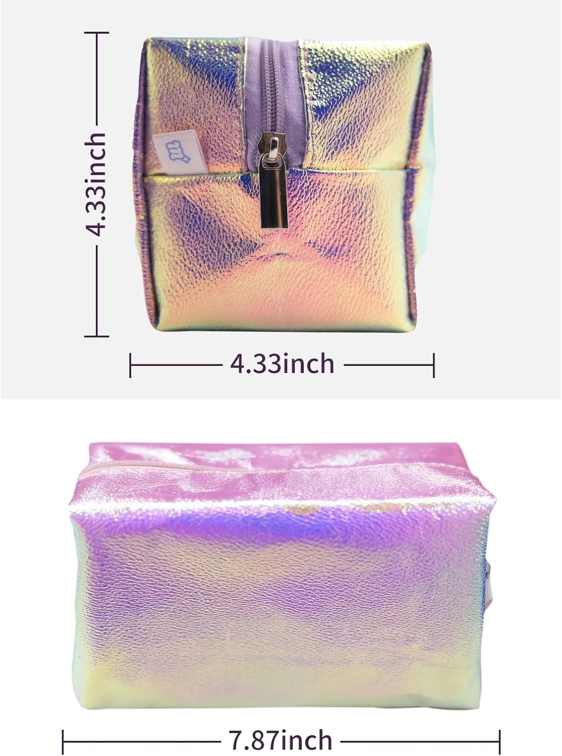 Colorful Portable PU Material Waterproof Bags (2Pack) - Perfect Gifts for Girls