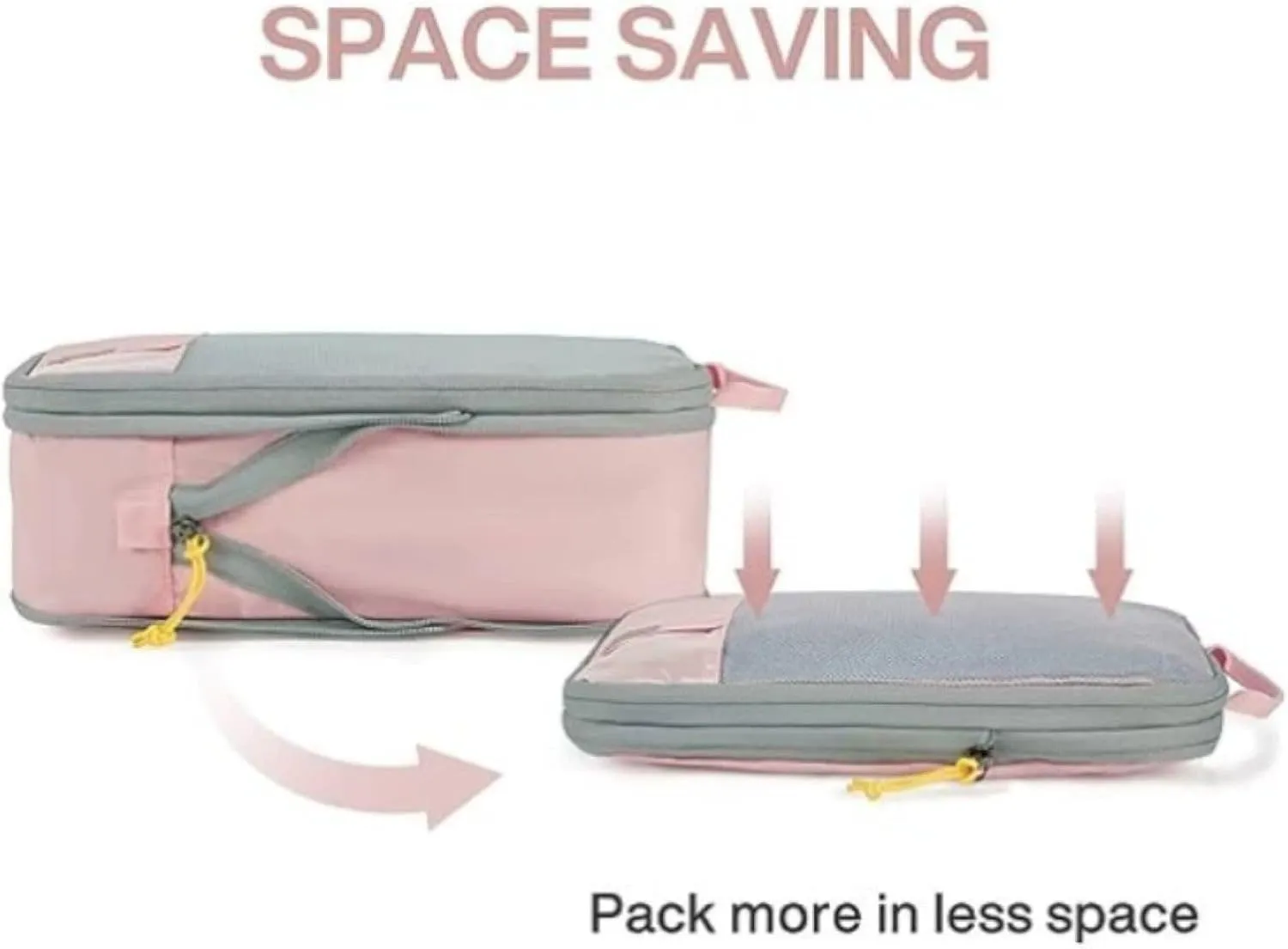 Compression Packing Cubes for Travel, Lightweight Vacation Travel Accessories for Suitcase Organizer (A, One Size)