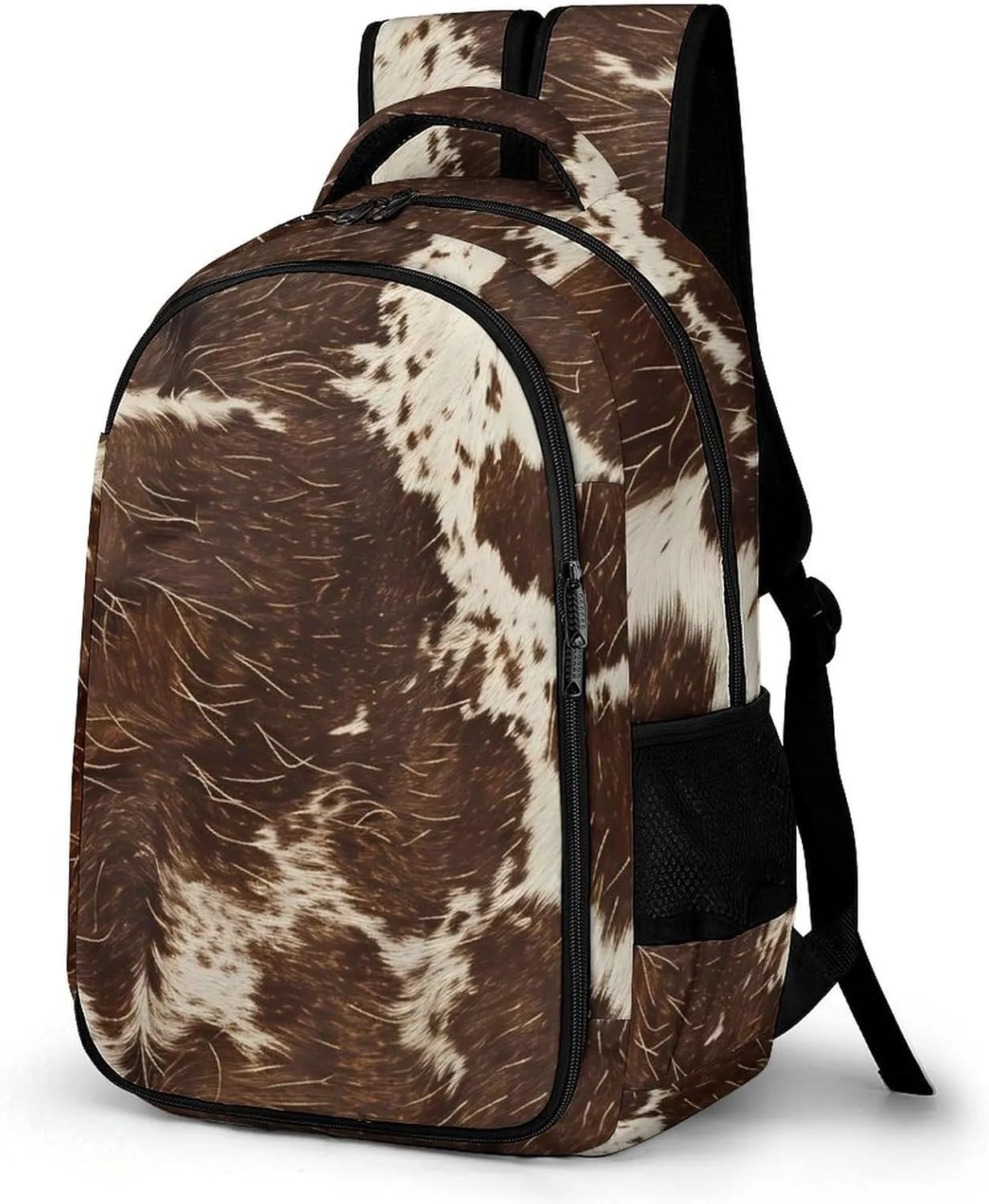 Cowhide Patterns Backpack Business Laptop Backpack Lightweight Casual Daypack Carry-on Travel Backpack for Men Women