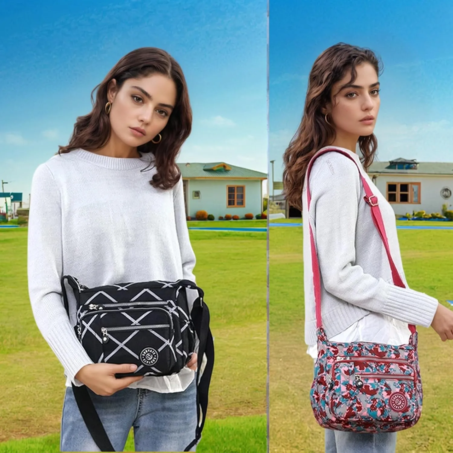 Crossbody Bags for Women Multifunctional Casual Daily Messenger Bags Travel Work Shoulder Hobo Purses