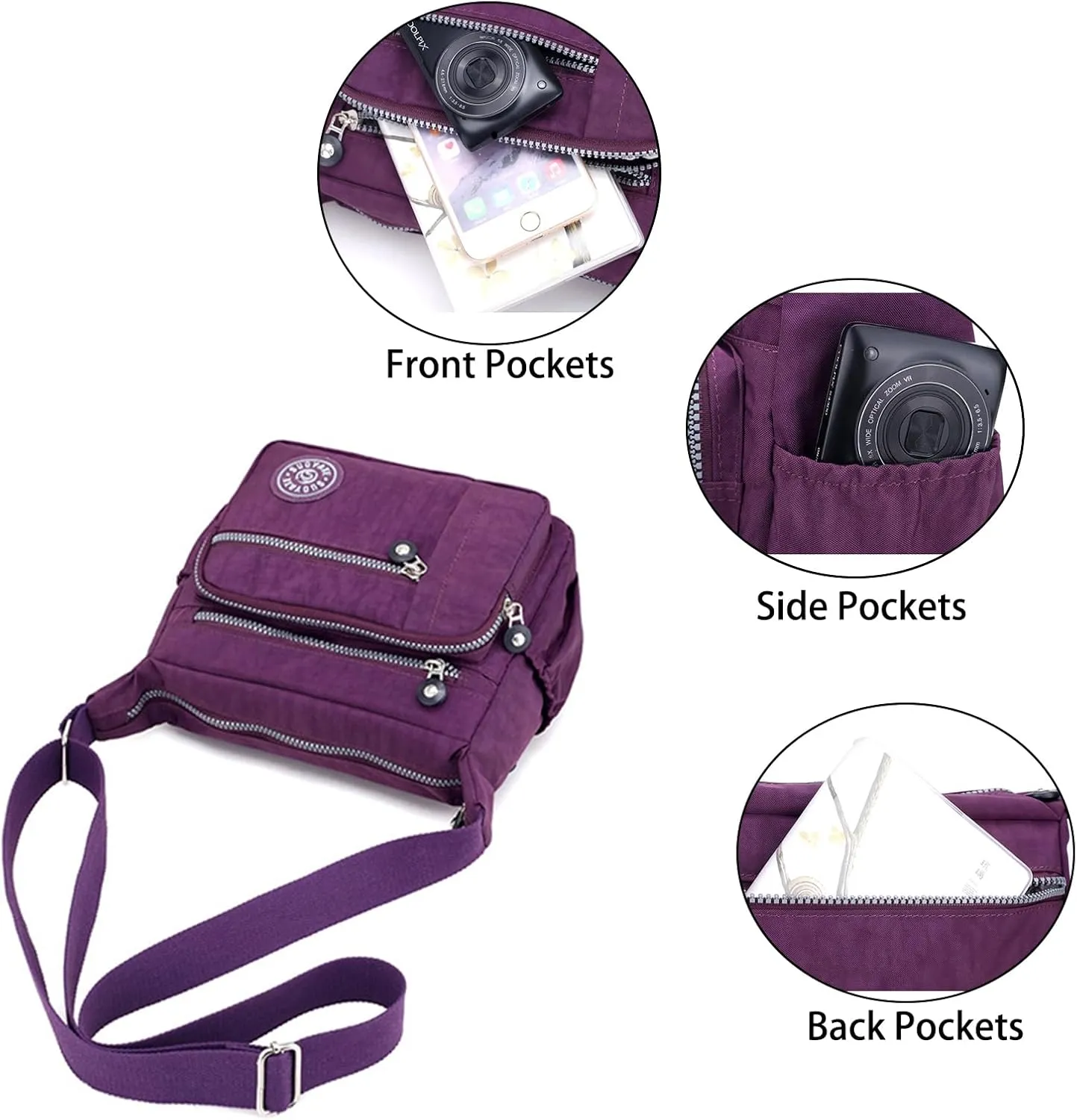 Crossbody Bags for Women Multifunctional Casual Daily Messenger Bags Travel Work Shoulder Hobo Purses