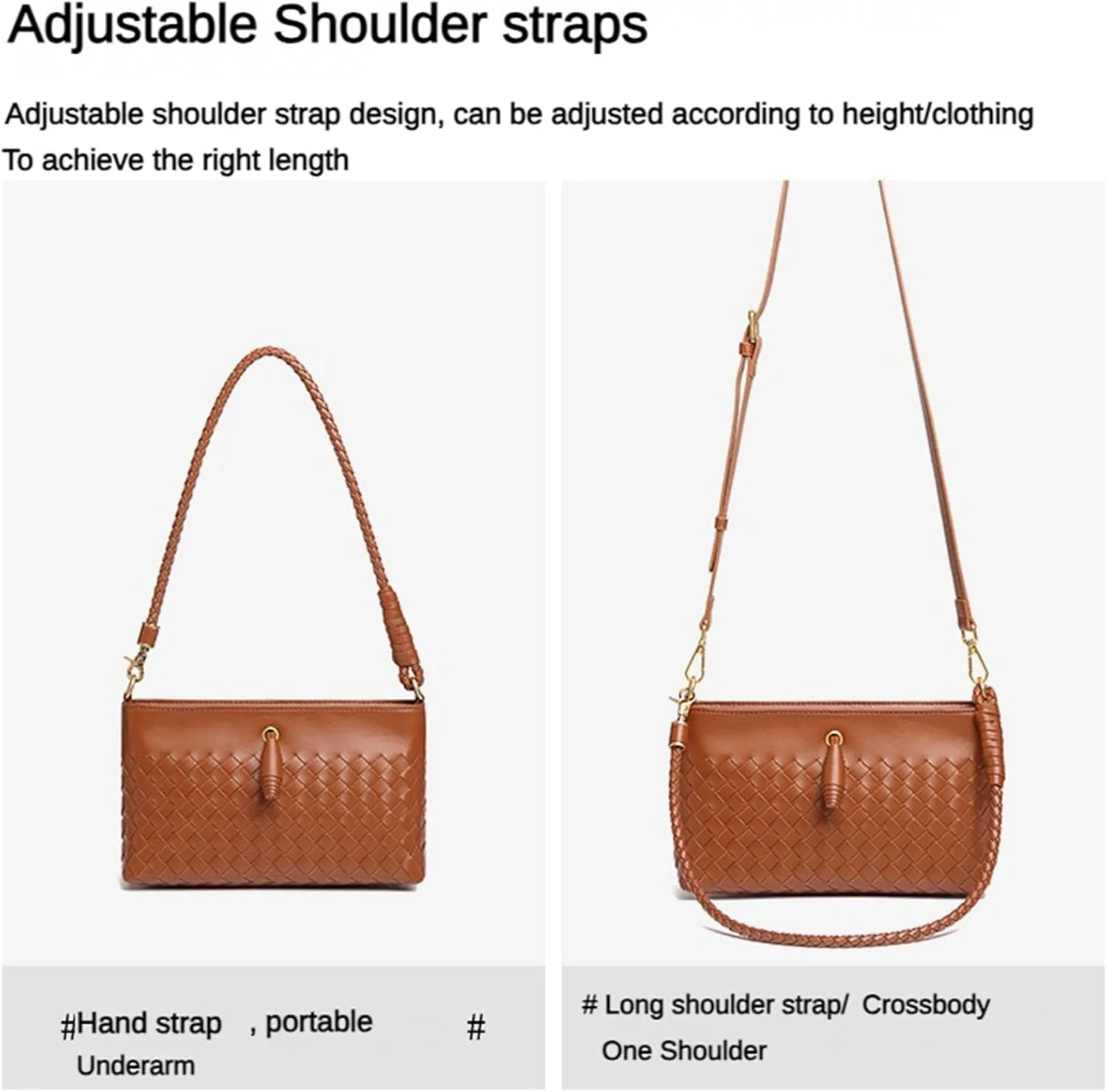 Crossbody Handbags for Women Shoulder Bags Hand Bag Women's Vegan Leather Bag Tote Bags Sling Lightweight Woven Evening Bags