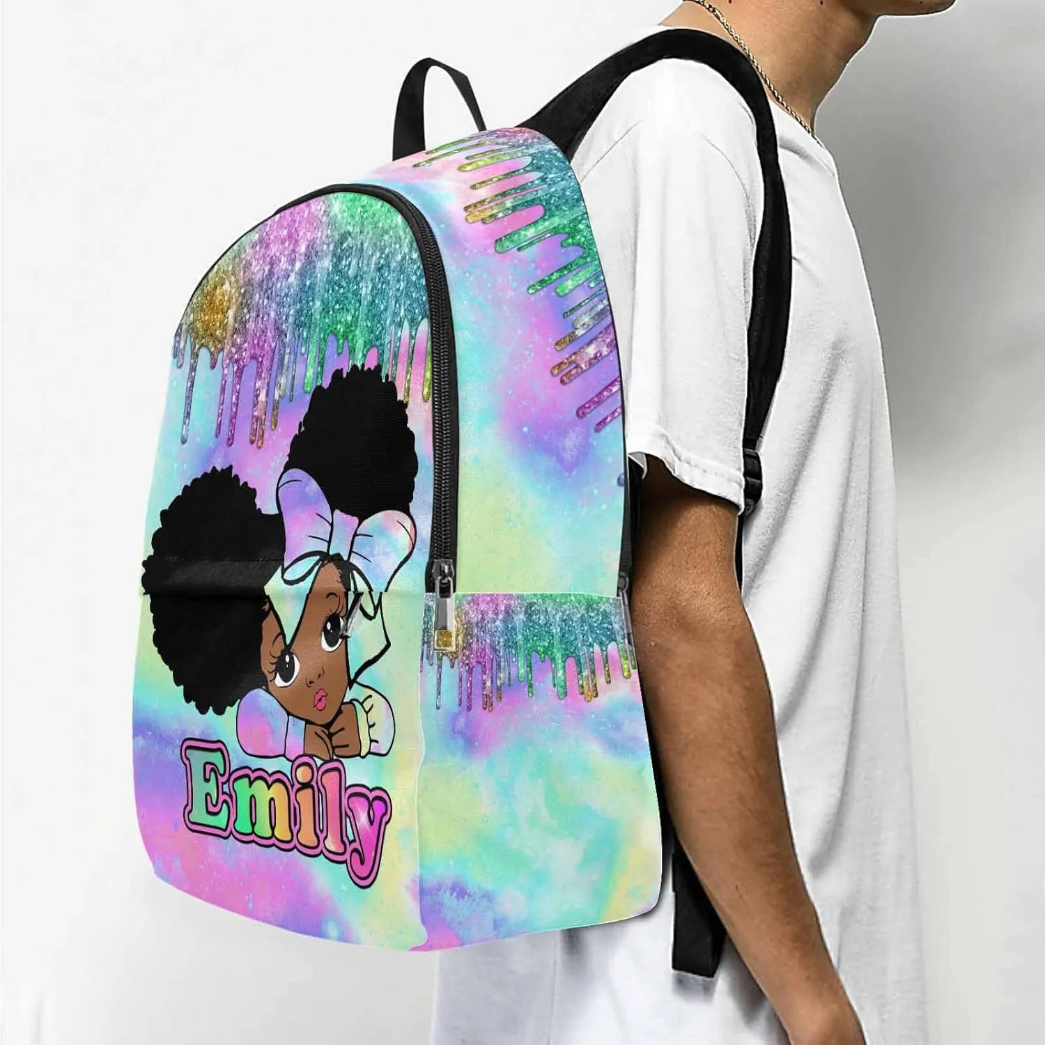 Custom Casual Unisex School Bags Backpack Heart Custom Mommy Baby Bags, Multi07, One Size
