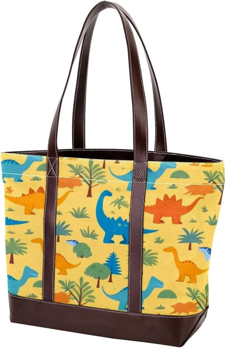 Cute Animals-1186 Tote Bags Durable Leather Canvas Purses and Handbags for Women Top Handle Shoulder Satchel Hobo Bags
