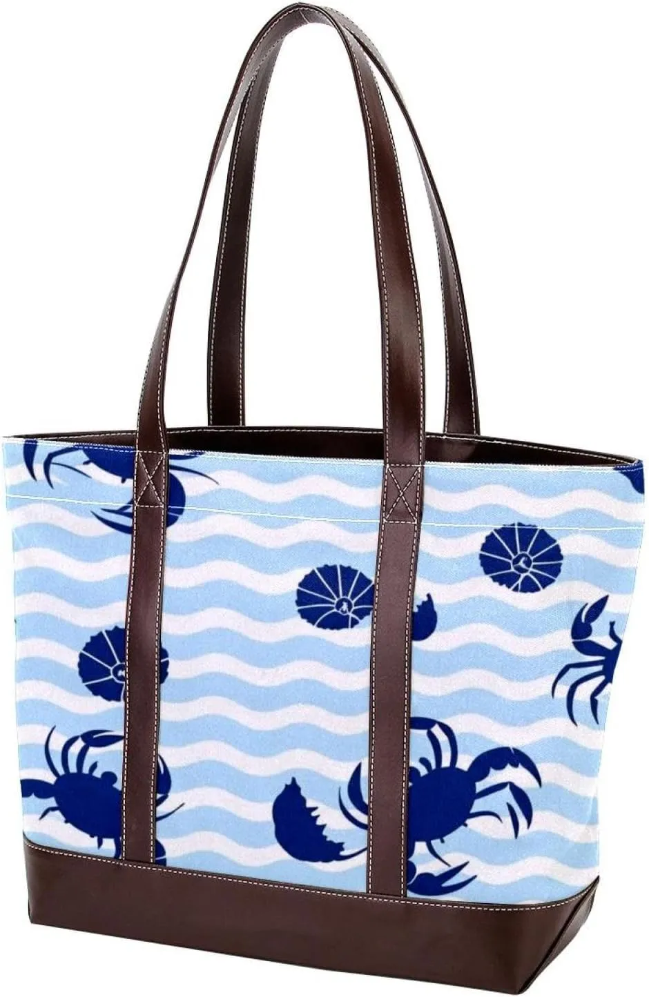 Cute Animals-1204 Tote Bags Durable Leather Canvas Purses and Handbags for Women Top Handle Shoulder Satchel Hobo Bags