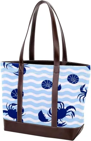 Cute Animals-1204 Tote Bags Durable Leather Canvas Purses and Handbags for Women Top Handle Shoulder Satchel Hobo Bags