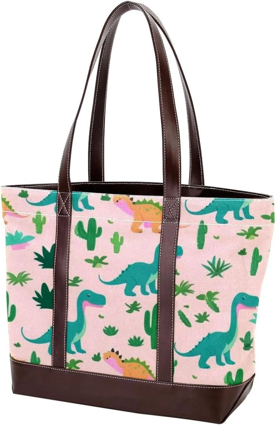 Cute Animals-1222 Tote Bags Durable Leather Canvas Purses and Handbags for Women Top Handle Shoulder Satchel Hobo Bags