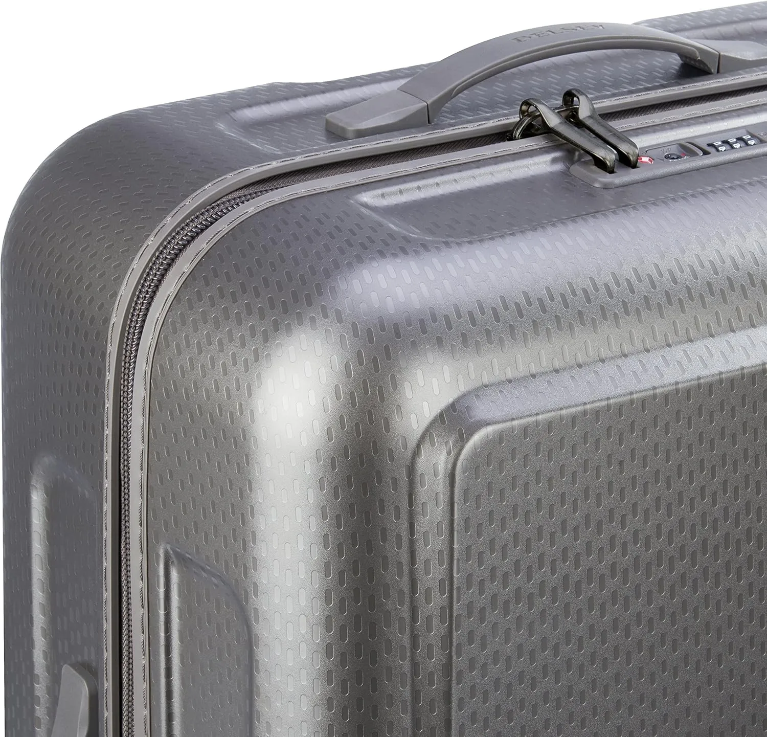 Delsey Luggage Turenne 25" Checked Luggage, Lightweight Hard Case Spinner Suitcase (Platinum)