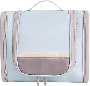 Double-opening Toiletry Bag Portable Travel Bag with Hanging Hook Makeup Organizer Bag for Cosmetics Full Sized Container