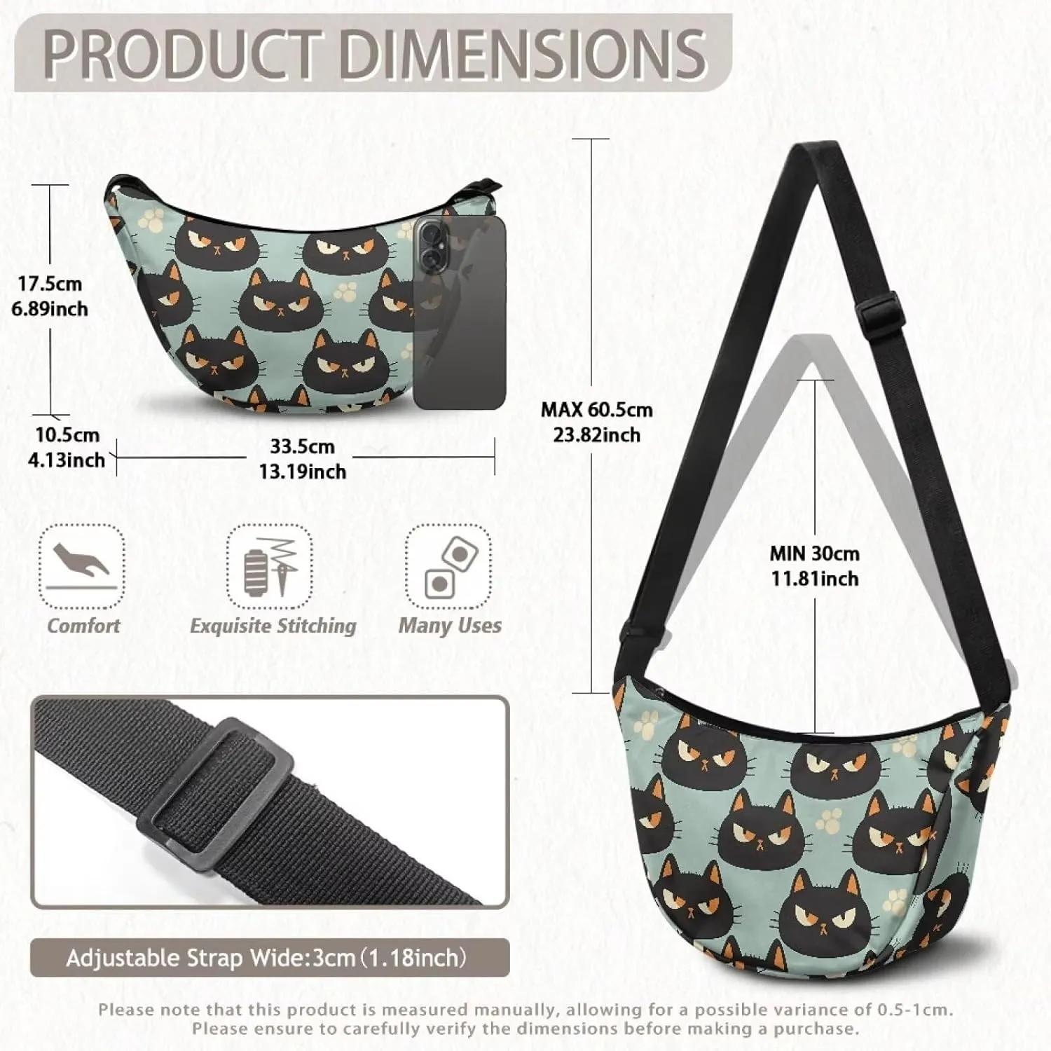 Dumpling Crossbody Bags for Women Casual Women'S Lightweight Crossbody Bag Small Handbag for Women