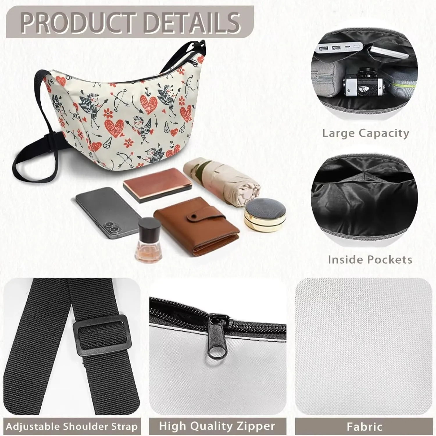 Dumpling Crossbody Bags for Women Casual Women'S Lightweight Crossbody Bag Small Handbag for Women