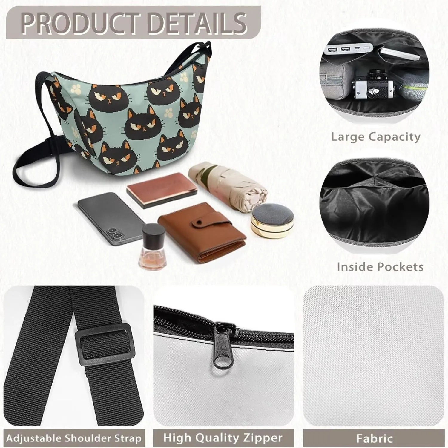 Dumpling Crossbody Bags for Women Casual Women'S Lightweight Crossbody Bag Small Handbag for Women