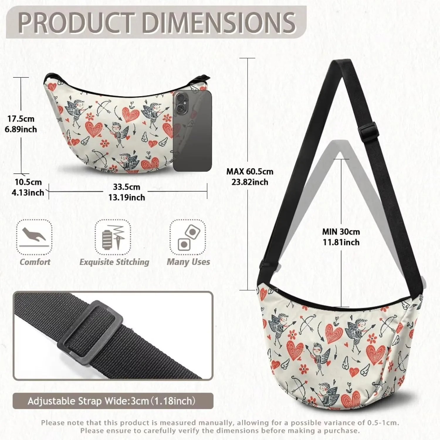 Dumpling Crossbody Bags for Women Casual Women'S Lightweight Crossbody Bag Small Handbag for Women