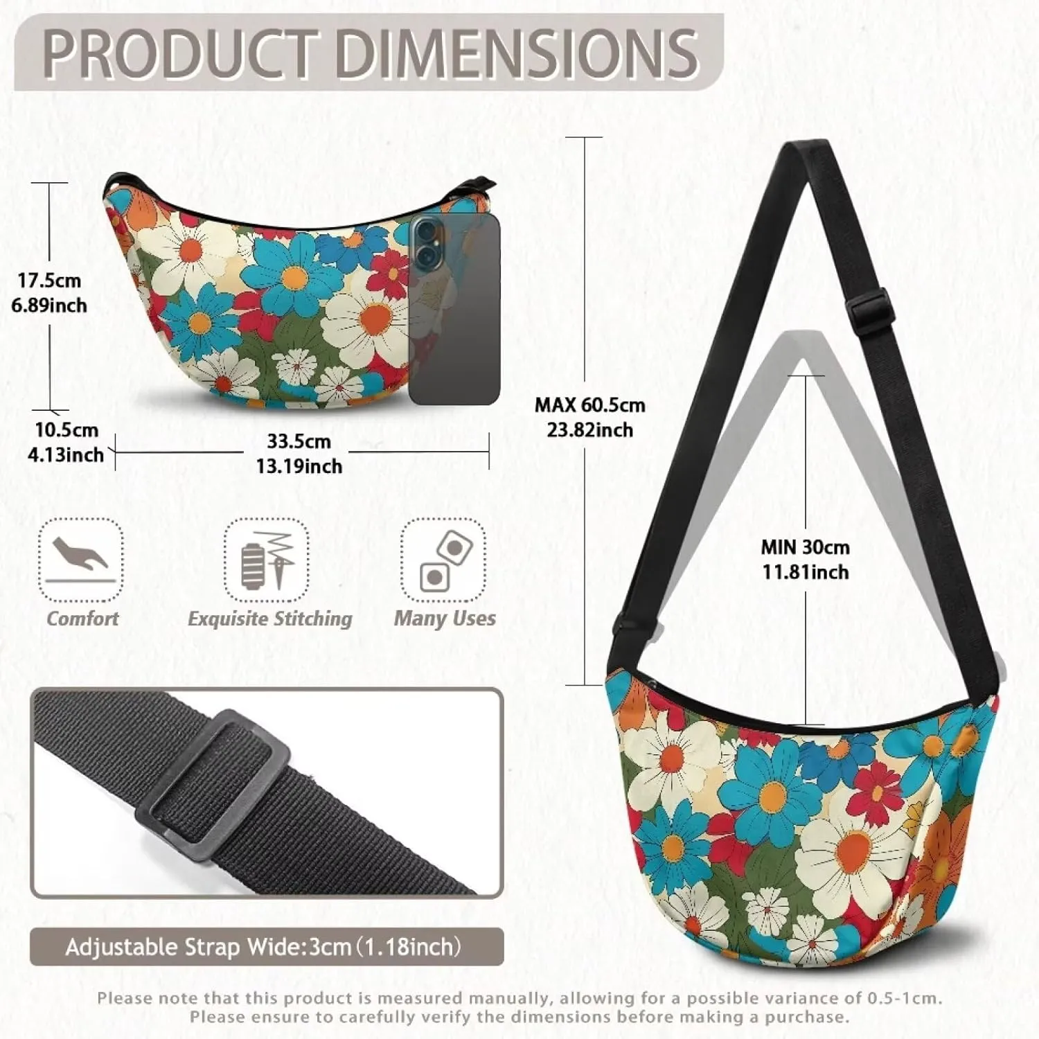 Dumpling Crossbody Bags for Women Slouchy Women'S Lightweight Crossbody Bag