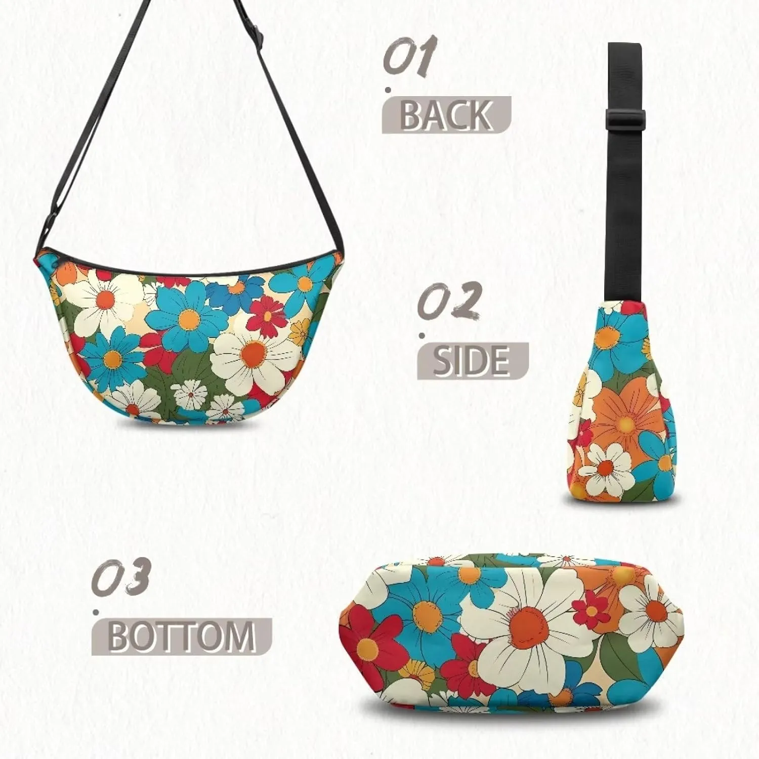 Dumpling Crossbody Bags for Women Slouchy Women'S Lightweight Crossbody Bag
