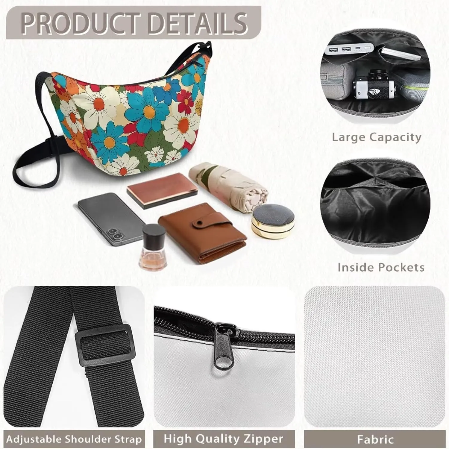 Dumpling Crossbody Bags for Women Slouchy Women'S Lightweight Crossbody Bag