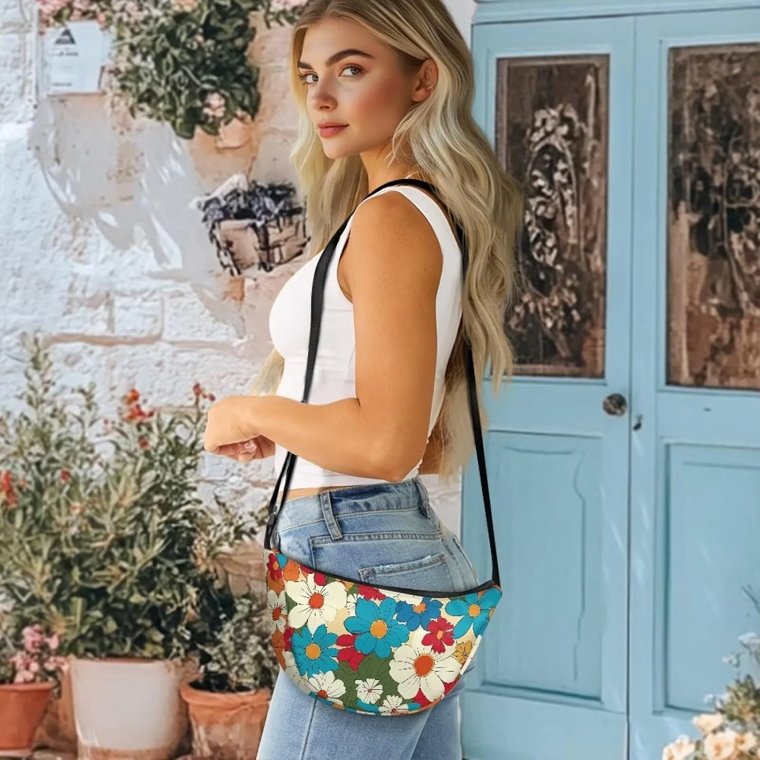 Dumpling Crossbody Bags for Women Slouchy Women'S Lightweight Crossbody Bag
