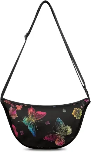 Dumpling Crossbody Bags for Women, Vintage Lightweight Crossbody Bag Poratable Hobo Bag Zippered for Women