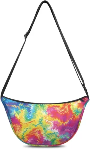 Dumpling Crossbody Bags for Women, Vintage Lightweight Crossbody Bag Poratable Hobo Bag Zippered for Women