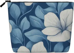 Flower Print Makeup Bag For Purse Cosmetic Travel Casual Toiletry Zipper Storage Bag