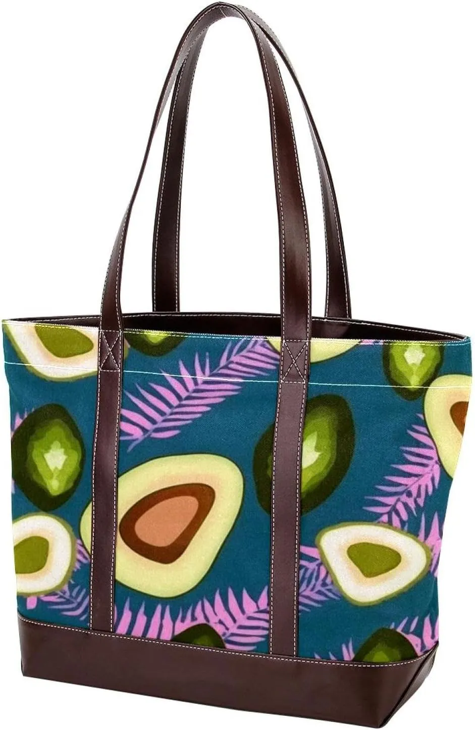 Fresh avocado-874 Tote Bags Durable Leather Canvas Purses and Handbags for Women Top Handle Shoulder Satchel Hobo Bags