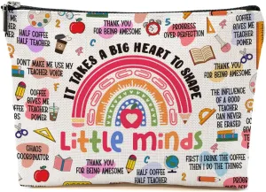 Funny Teacher Makeup Bag - Best Teacher Appreciation Gift for Women - Birthday & Graduation Thank You Gift