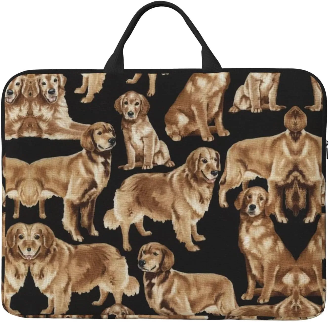 Golden Retrievers 14in Laptop Case Sleeve Bag  Versatile Shoulder Messenger Briefcase, Designed for Business Travel