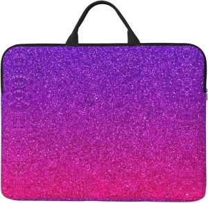 Gradient Sequin Sparkle 14in Laptop Case Sleeve Bag  Versatile Shoulder Messenger Briefcase, Designed for Business Travel