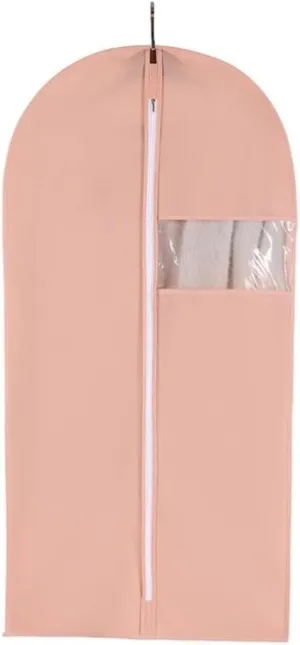 Habrur Clothes Cover 2pcs 55"" Garment Bags Travel Dress Bags For Hanging Clothes Gowns Jackets Shirts Suit Bags (Color : Pink, Size : 60 * 140cm)