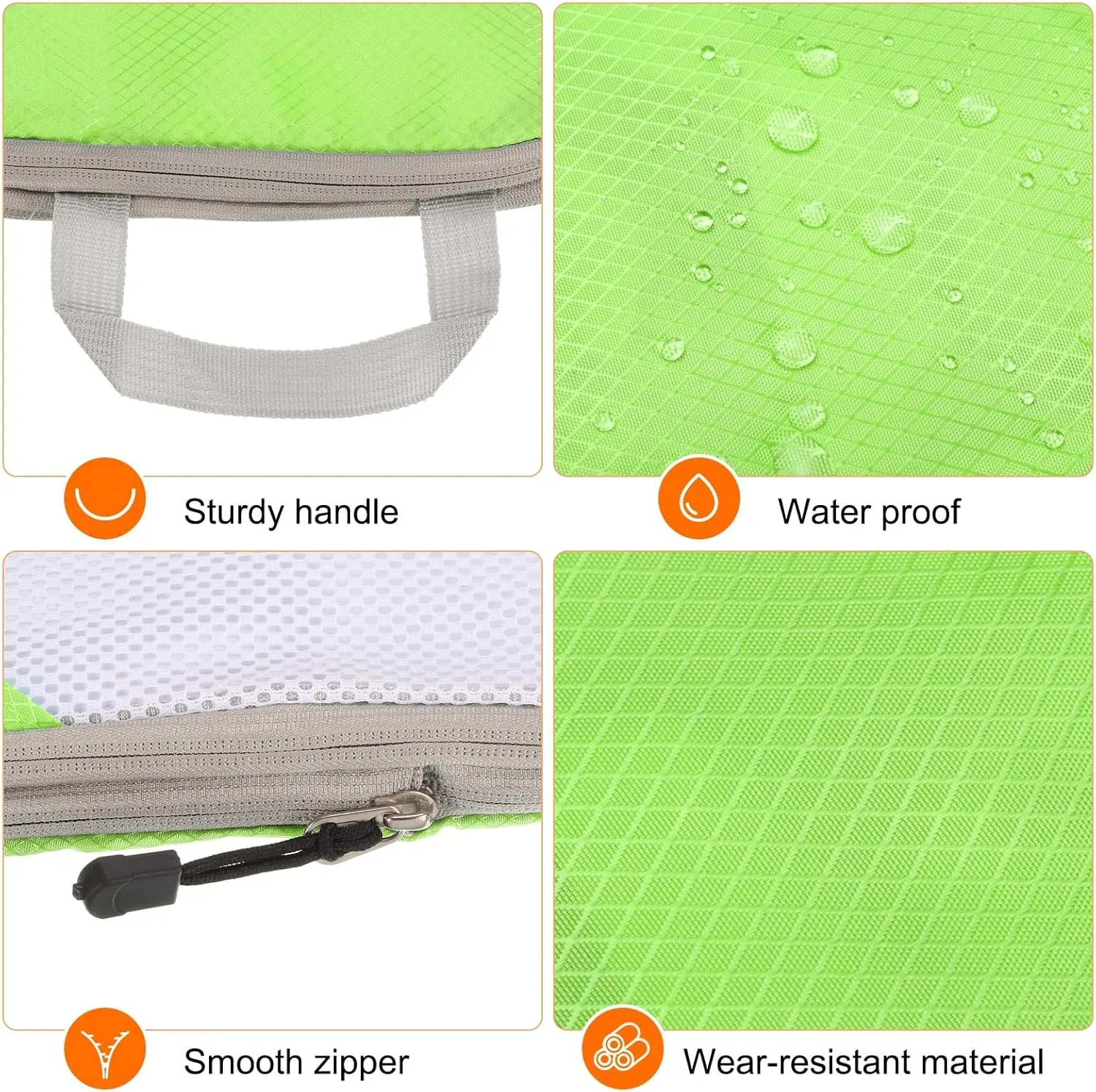 HARFINGTON 4pcs Compression Packing Cube for Suitcases Lightweight Luggage Organizers Bag Travel Essentials Compression Bags for Carry on Suitcases, Green