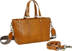 HESHE Genuine Leather Handbags for Women Satchel Bag Tote Purse Designer Crossbody Bags with Two Adjustable Straps
