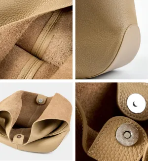 Hobo Bags for Women Soft Genuine Leather Tote Bags for Women Slouchy Shoulder Bag Handbags Bucket Bags Work Tote Travel Bag
