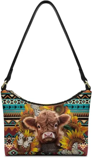 HUGS IDEA Crescent Shoulder Bags for Women Leather Hobo Handbag Under the Arm Purses