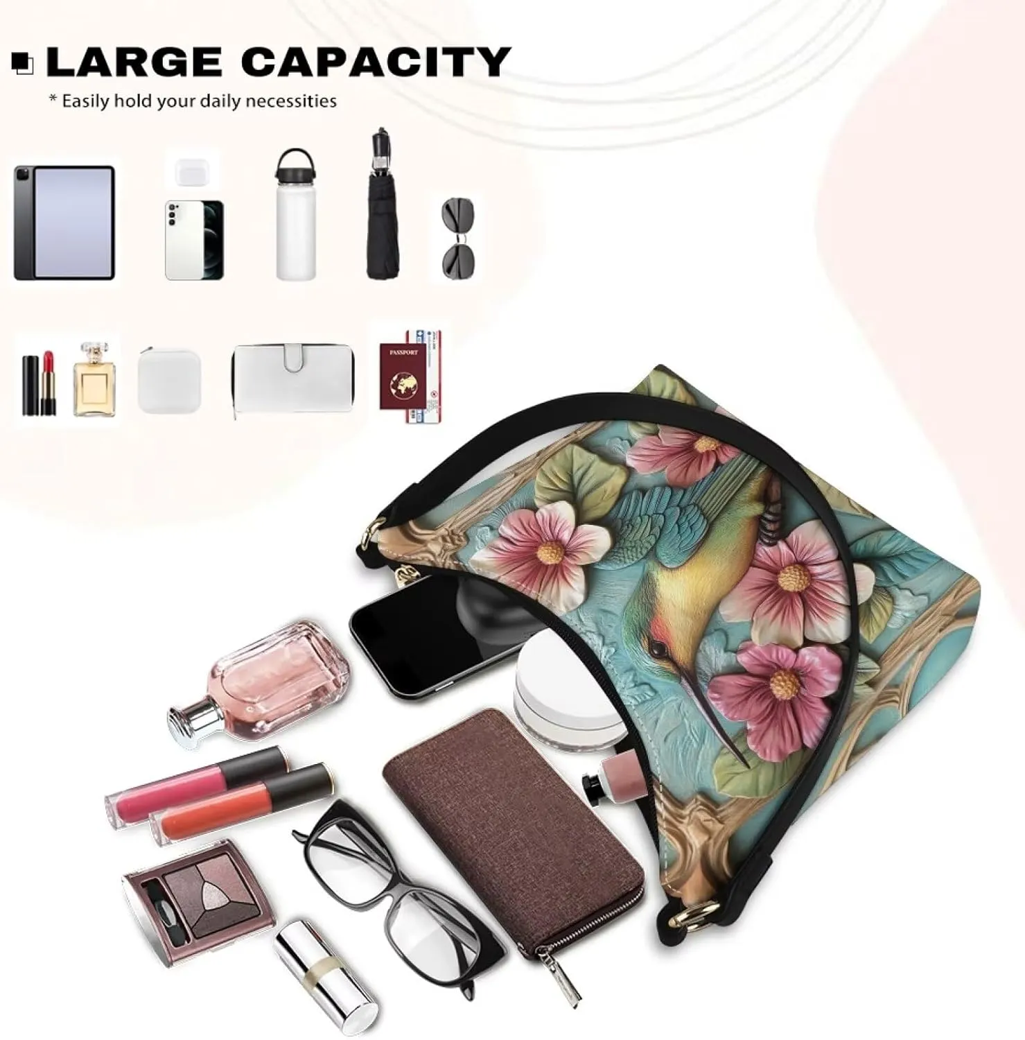 HUGS IDEA Crescent Shoulder Bags for Women Small Purse and Handbag Retro Classic Clutch Hobo Bag