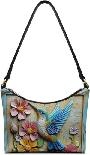 HUGS IDEA Crescent Shoulder Bags for Women Small Purse and Handbag Retro Classic Clutch Hobo Bag