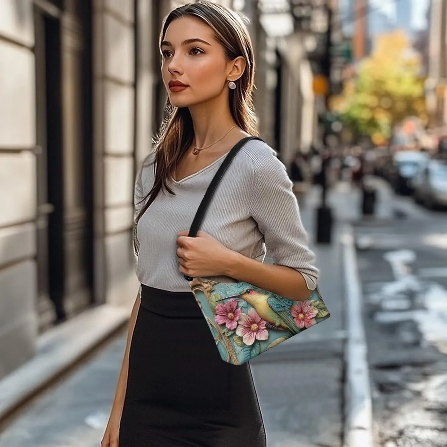HUGS IDEA Crescent Shoulder Bags for Women Small Purse and Handbag Retro Classic Clutch Hobo Bag