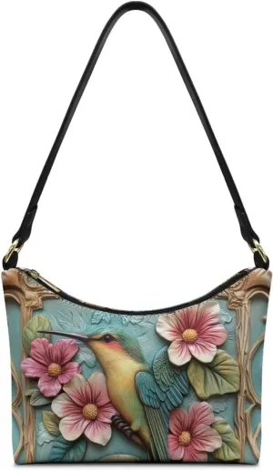 HUGS IDEA Crescent Shoulder Bags for Women Small Purse and Handbag Retro Classic Clutch Hobo Bag