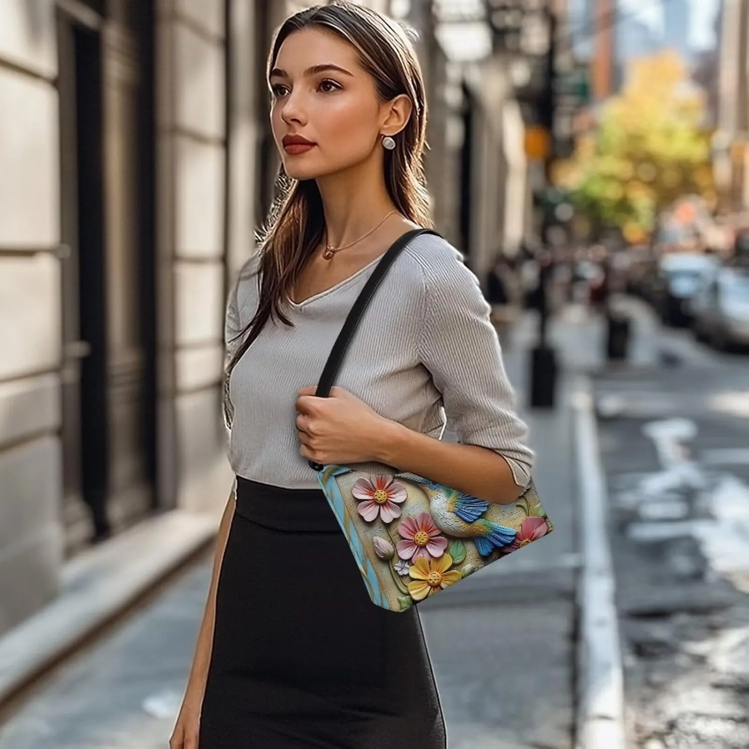 HUGS IDEA Crescent Shoulder Bags for Women Small Purse and Handbag Retro Classic Clutch Hobo Bag