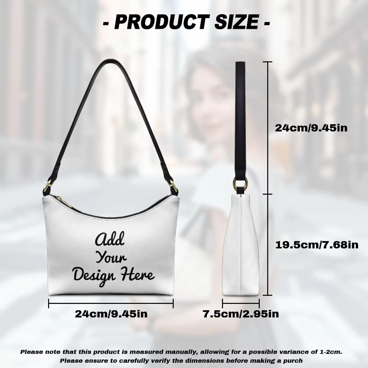HUGS IDEA Crescent Shoulder Bags for Women Small Purse and Handbag Retro Classic Clutch Hobo Bag