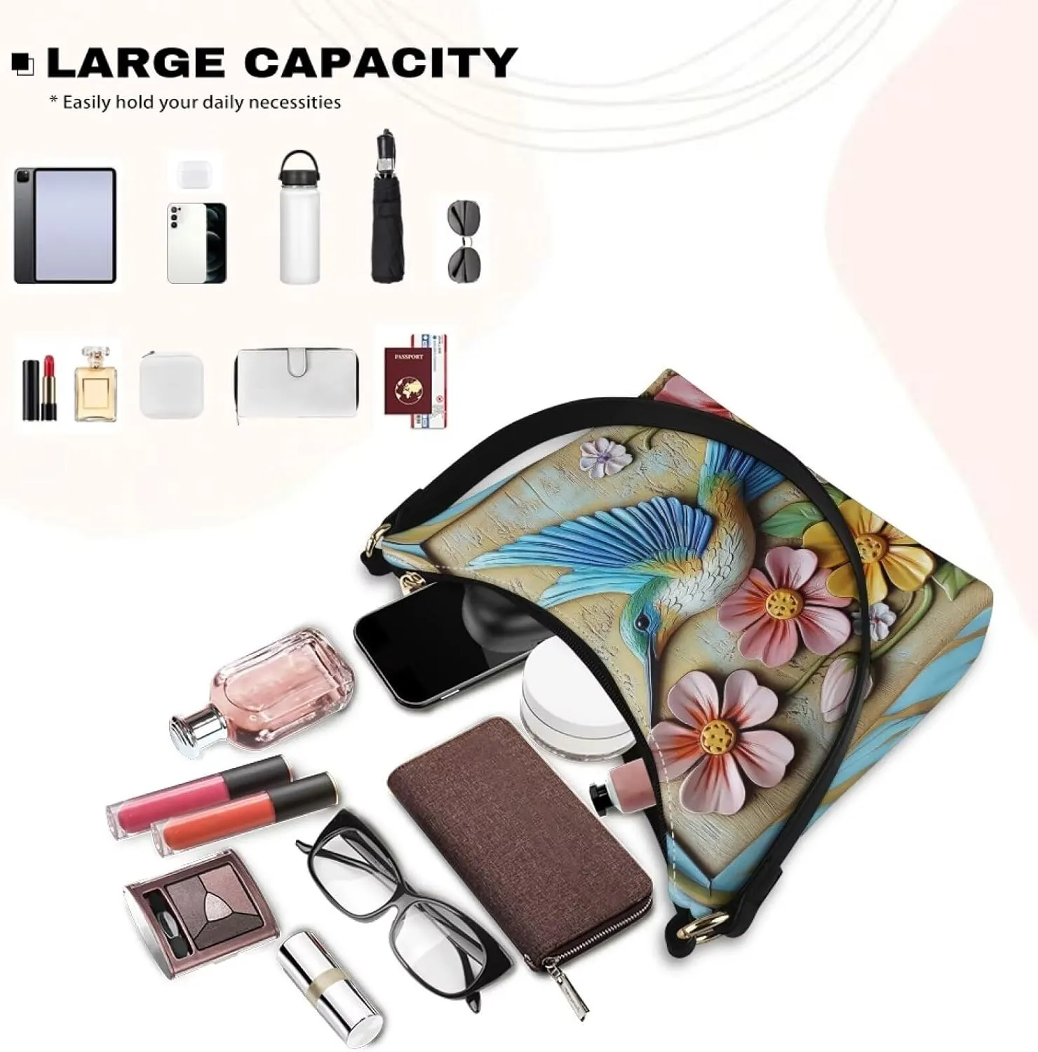 HUGS IDEA Crescent Shoulder Bags for Women Small Purse and Handbag Retro Classic Clutch Hobo Bag