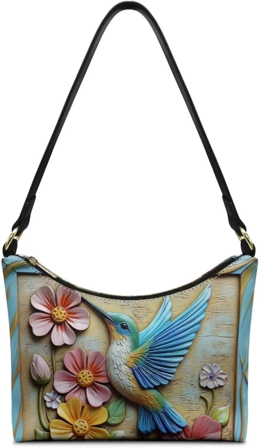 HUGS IDEA Crescent Shoulder Bags for Women Small Purse and Handbag Retro Classic Clutch Hobo Bag