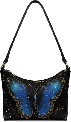 HUGS IDEA Fashion Shoulder Bags for Women Small Crescent Underarm Purse Leather Handbag