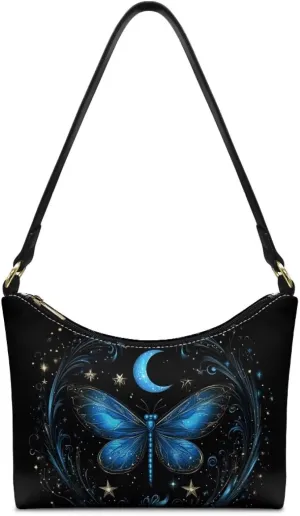 HUGS IDEA Fashion Shoulder Bags for Women Small Crescent Underarm Purse Leather Handbag