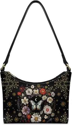 HUGS IDEA Shoulder Bags for Women Small Hobo Tote Handbag Mini Clutch Purse with Zipper Closure