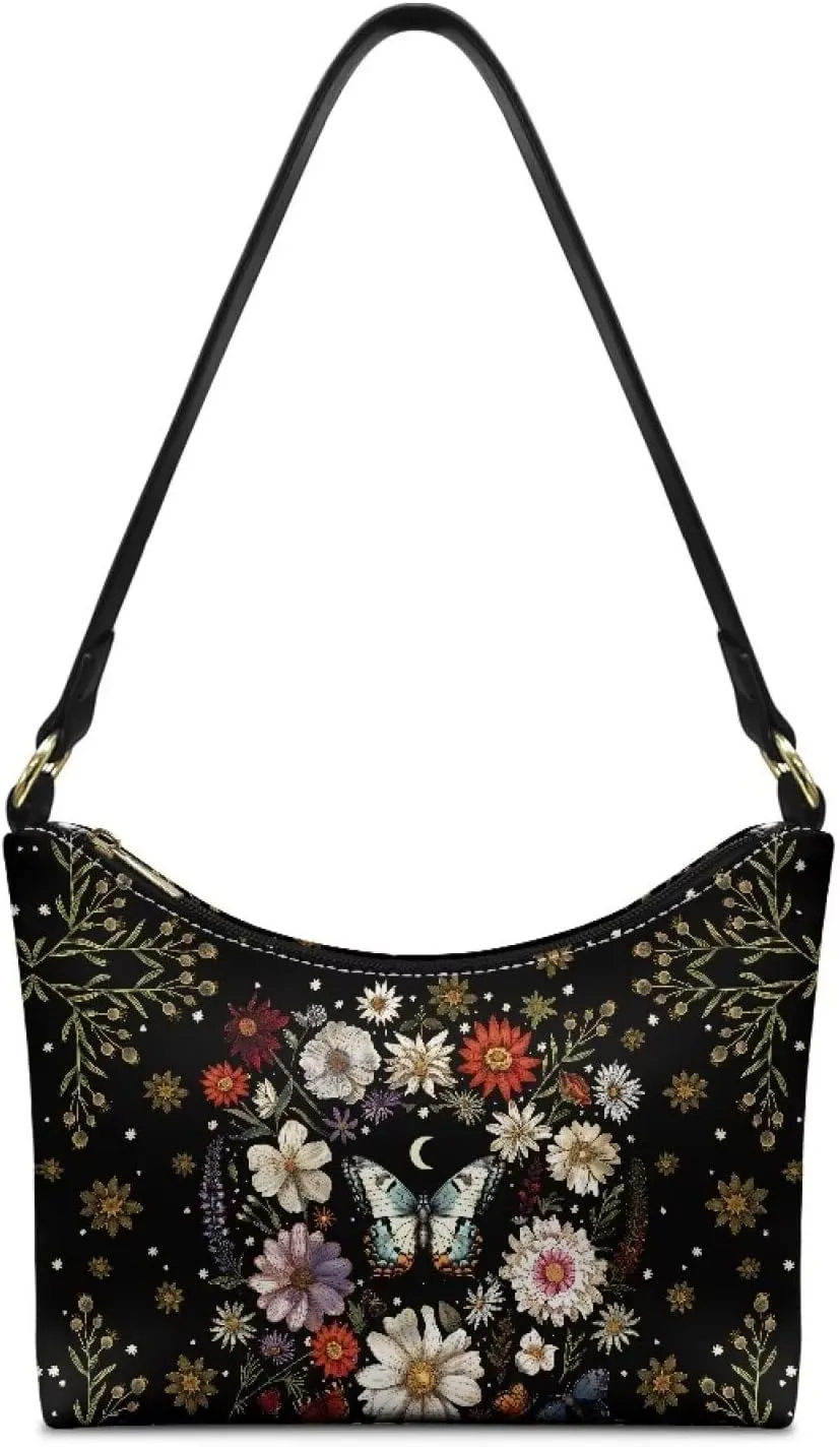 HUGS IDEA Shoulder Bags for Women Small Hobo Tote Handbag Mini Clutch Purse with Zipper Closure